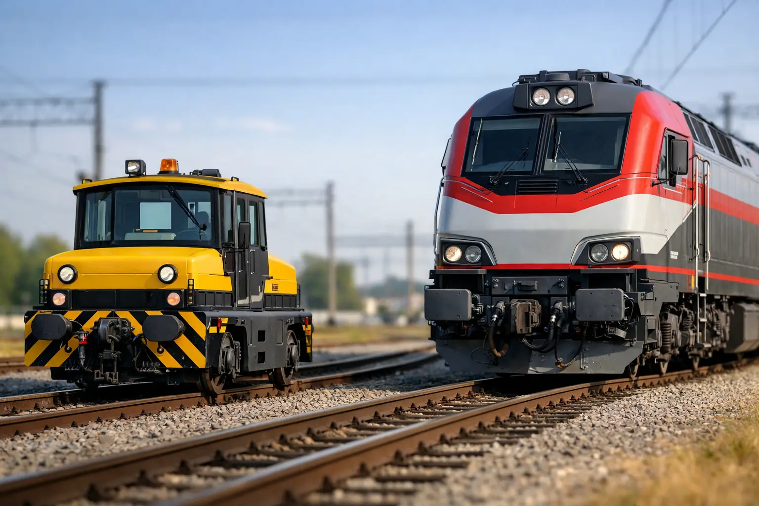 Remolcador ferroviario vs locomotora