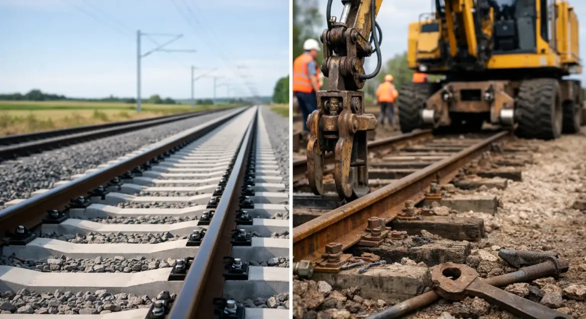 Vía nueva vs rehabilitación ferroviaria