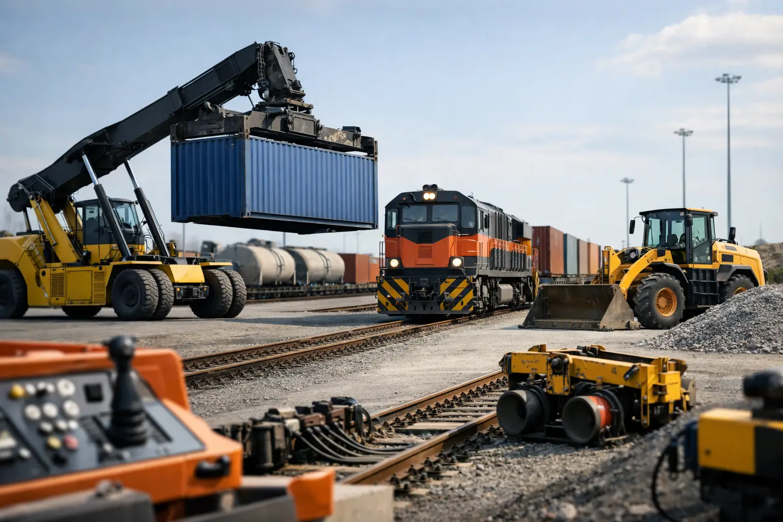 Qué equipo requiere una terminal ferroviaria
